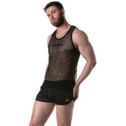 LEADER Débardeur en mesh TANK TOP Noir